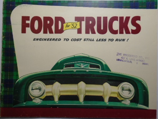 1952 Ford Truck broschyr alla modeller