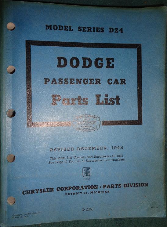 www.hortlund.se - 1946-1949 Dodge D24 Passenger Car Parts List