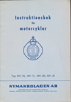 1951 NV-10, 11, 20 och 21 Instruktionsbok