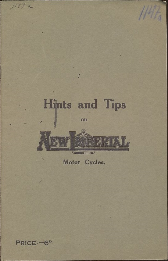 1928-1930 New Imperial 250-350 cc Instruktionsbok
