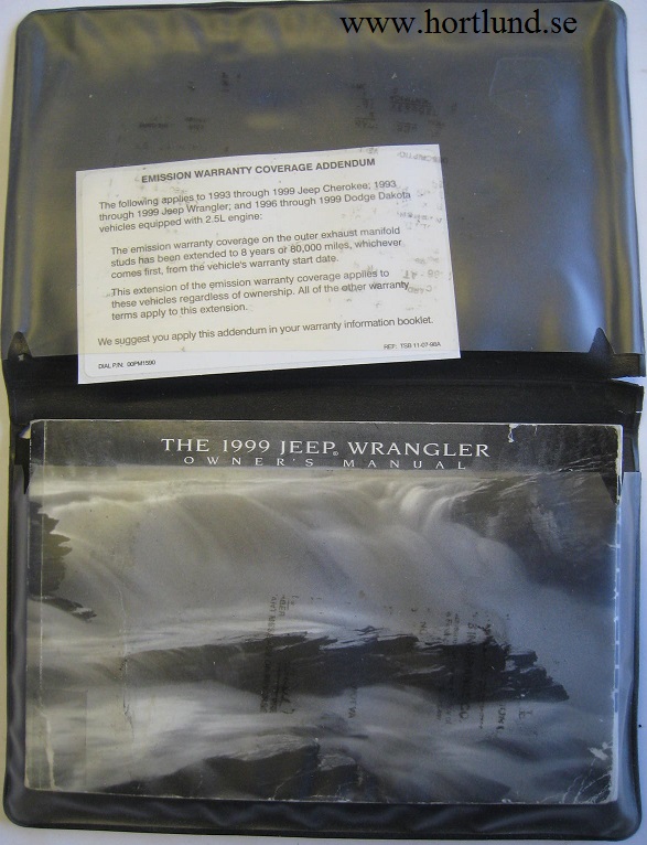 1999 Jeep Wrangler Owner's Manual