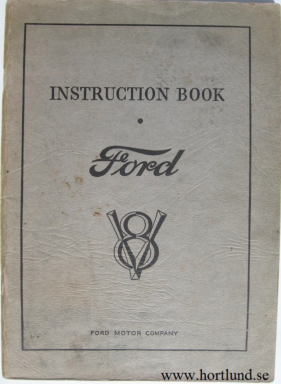 1932 Ford V-8 Instruction book