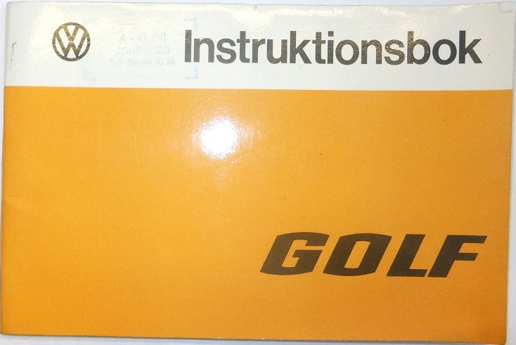 1976 Volkswagen Golf Instruktionsbok