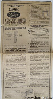 1932 Ford Instructions for Installing Piston Rings