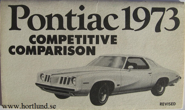 1973 Pontiac Competitive Comparison