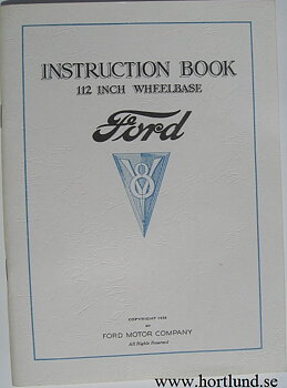 1934 Ford V-8 Instruction book