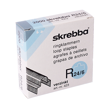 Skrebba staples with loop