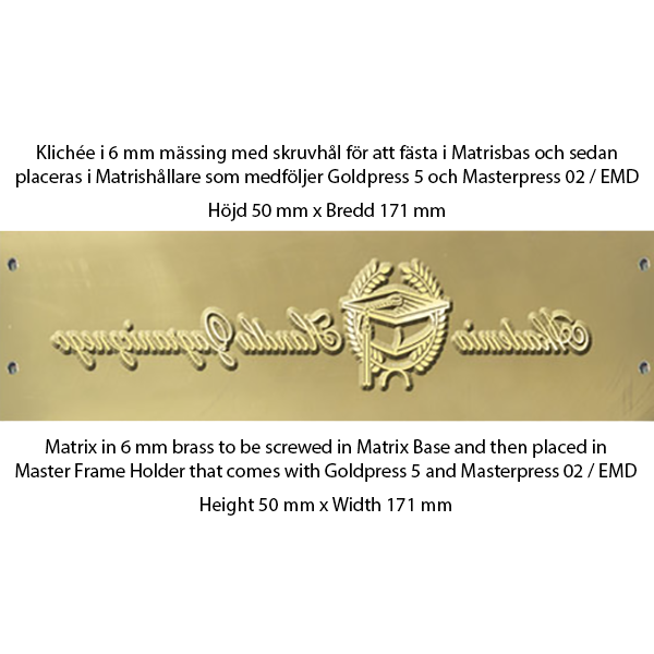 Matrix 6mm brass for screwing - Goldpress 5 - 2