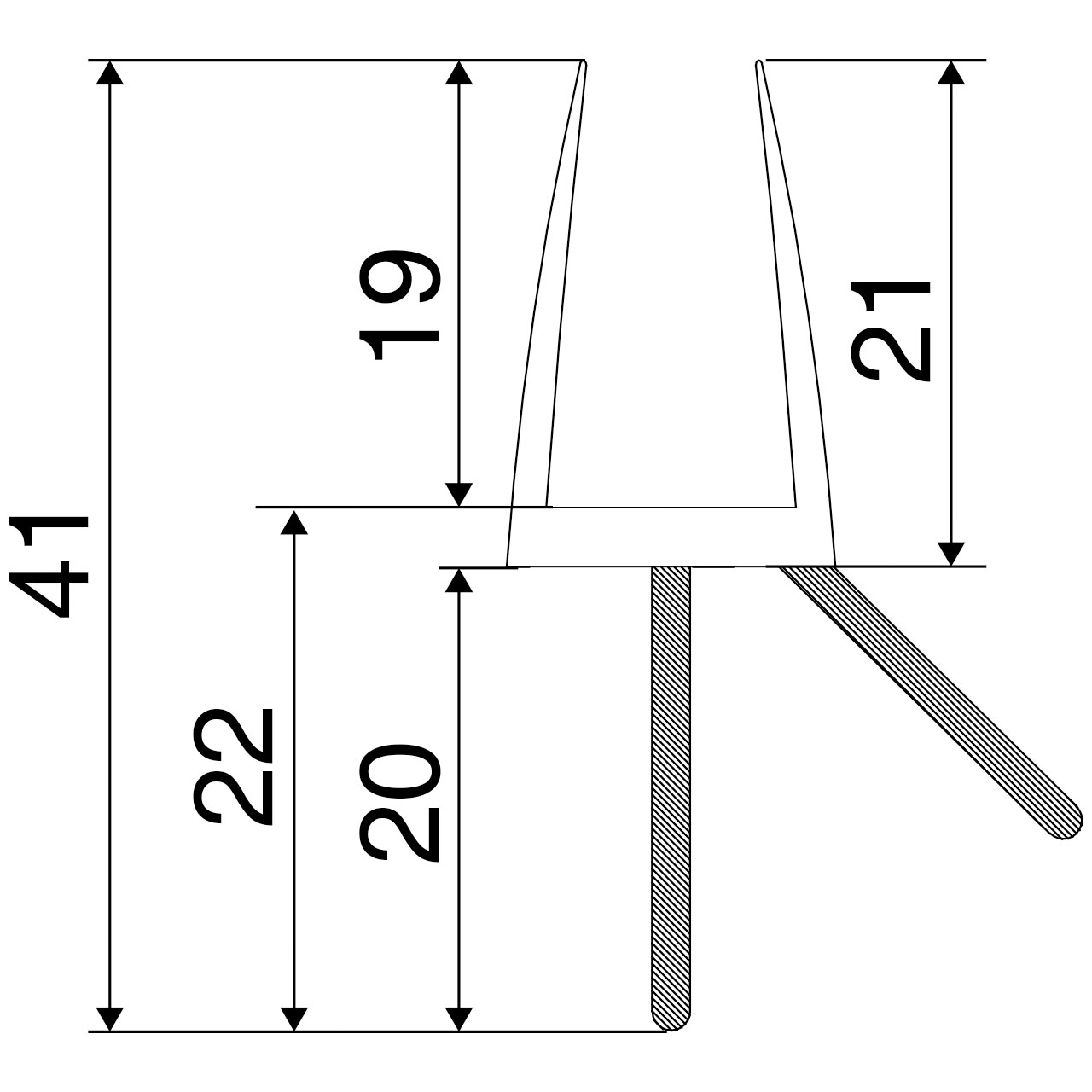 Släplist 20 mm (svart) - 2