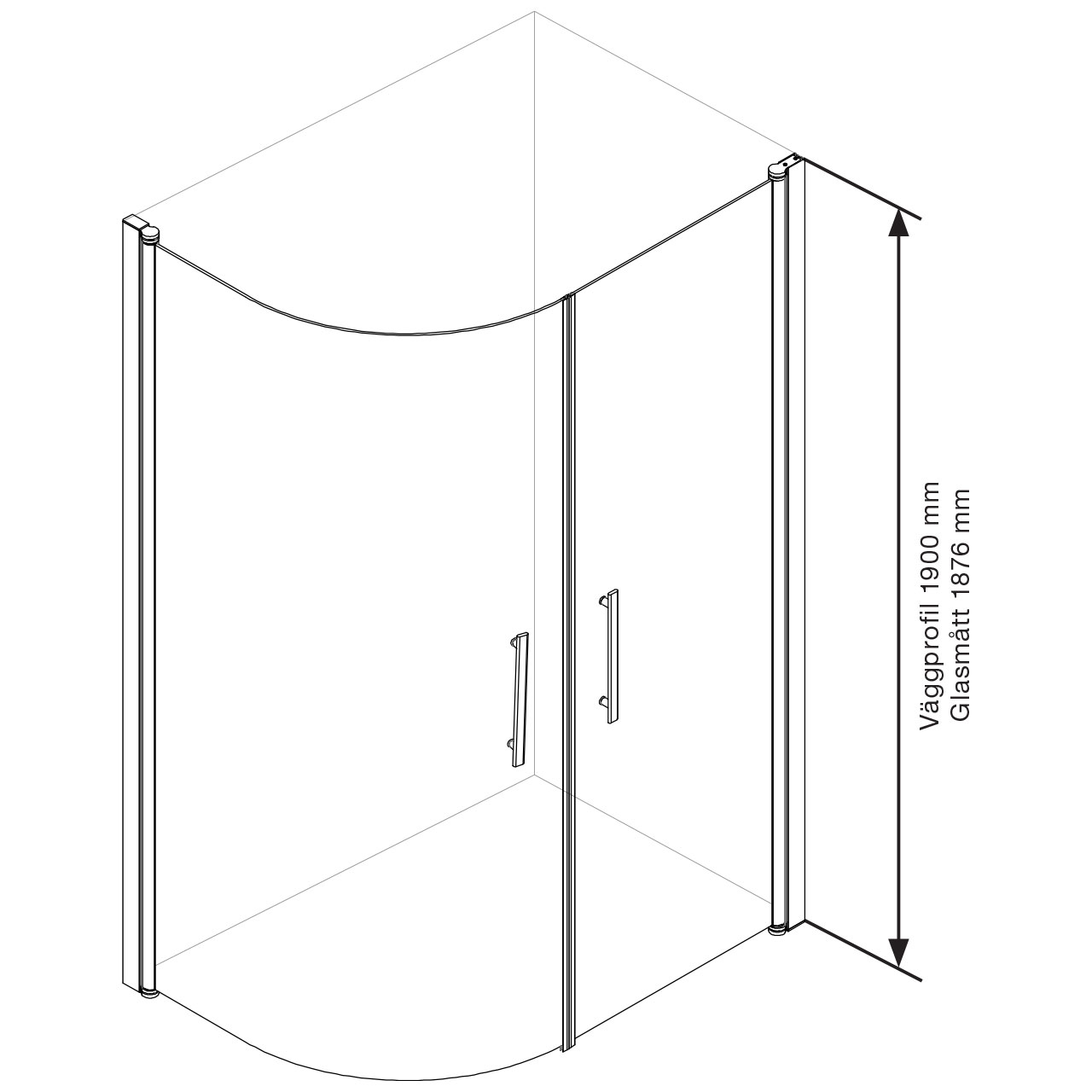 Free + Door/DuoDoor (klart glass) - 2