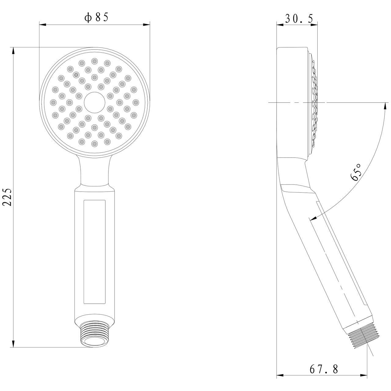 AquaN-Spray dusjpakke (plastpose, krom, 1 spraytype) - 3