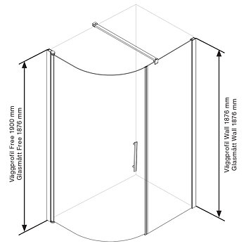 Free + Wall (klart glass)