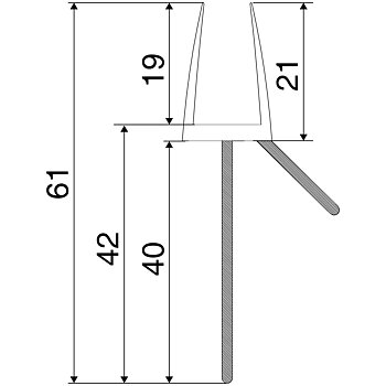 Släplist 40 mm (transparent)