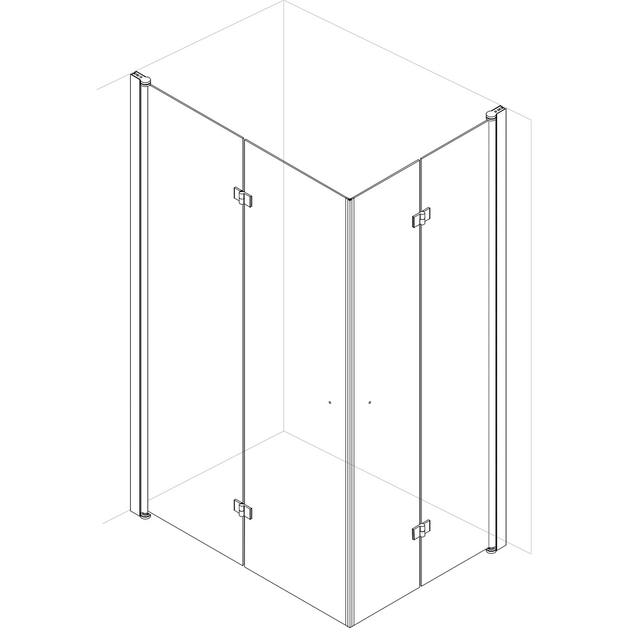 Twice Corner Black Edition (klart glas) - 2