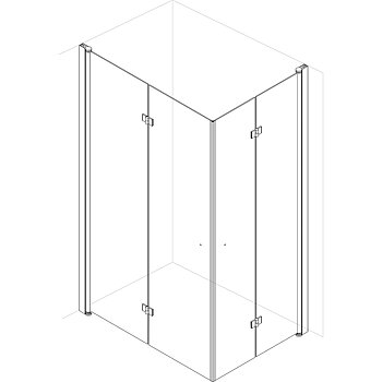 Twice Corner Black Edition (klart glas)