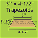 Pappersmall  - 3"x4½" Trapezoid, 32st