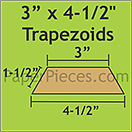 Pappersmall  - 3"x4½" Trapezoid, 32st