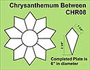 Pappersmall - 8" 8 Petal Chrysanthemum Between, 2 block