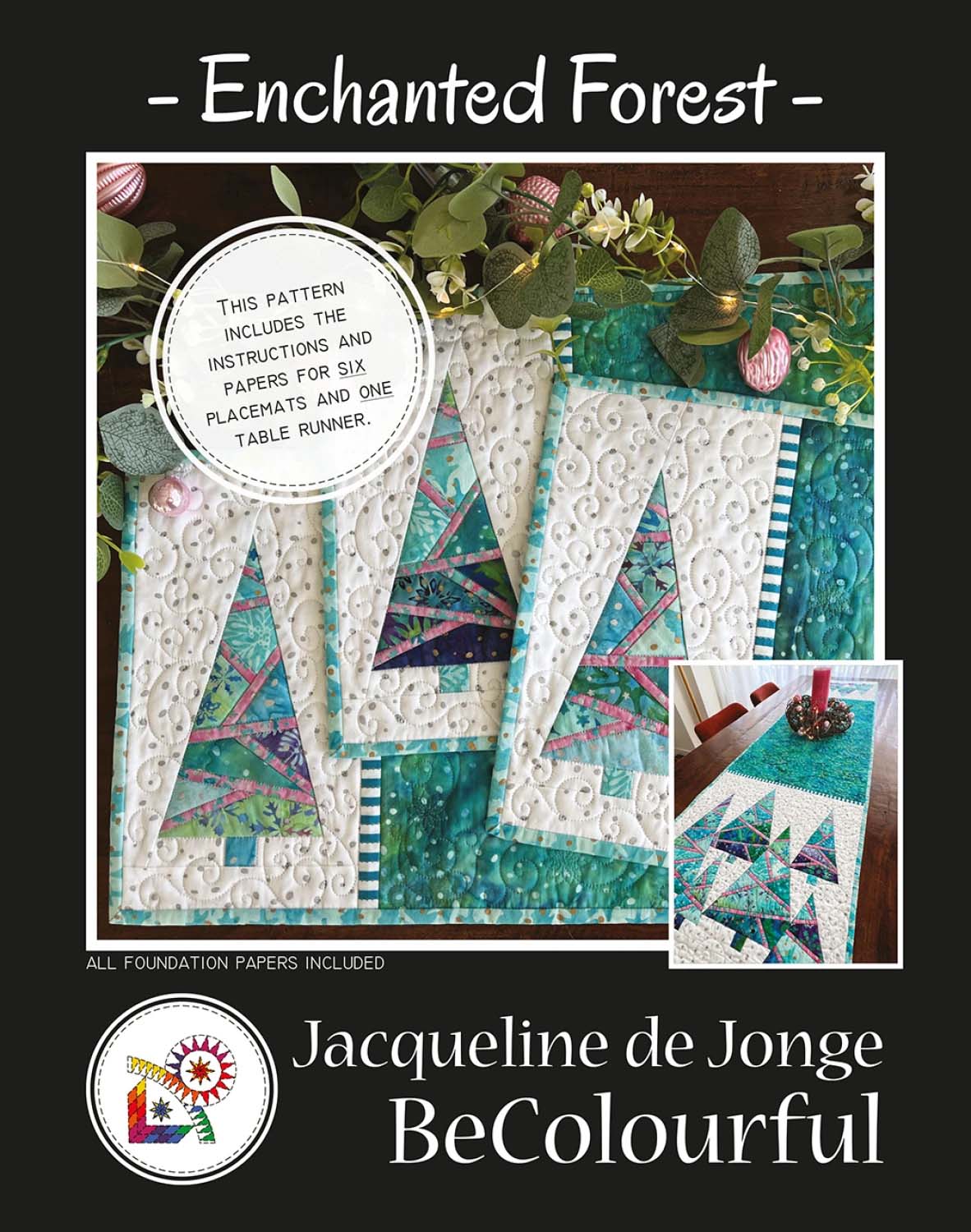 Quilt Kit: Enchanted Forest - Tyger & Paperpiecingmönster - 2