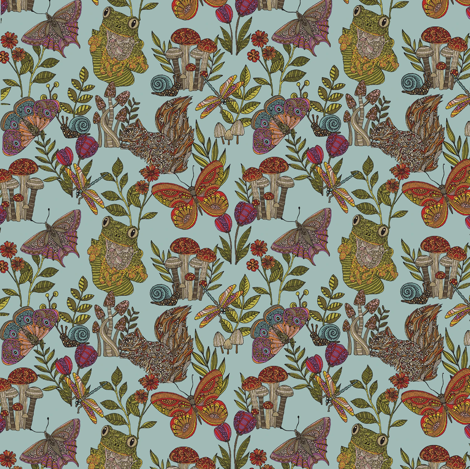 Tyg - Small Wonders Toss Light Teal - Small Wonders