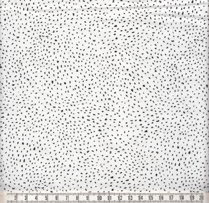 Jenny - Connfetti, white, krinklat bomullstyg 135 cm brett