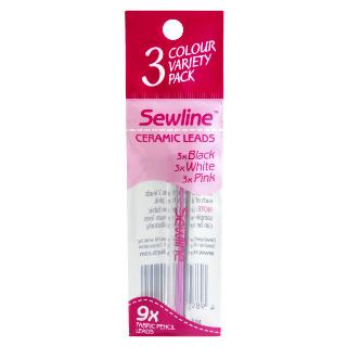 Sewline Markeringspenna Trio Refill - vit, rosa, svart