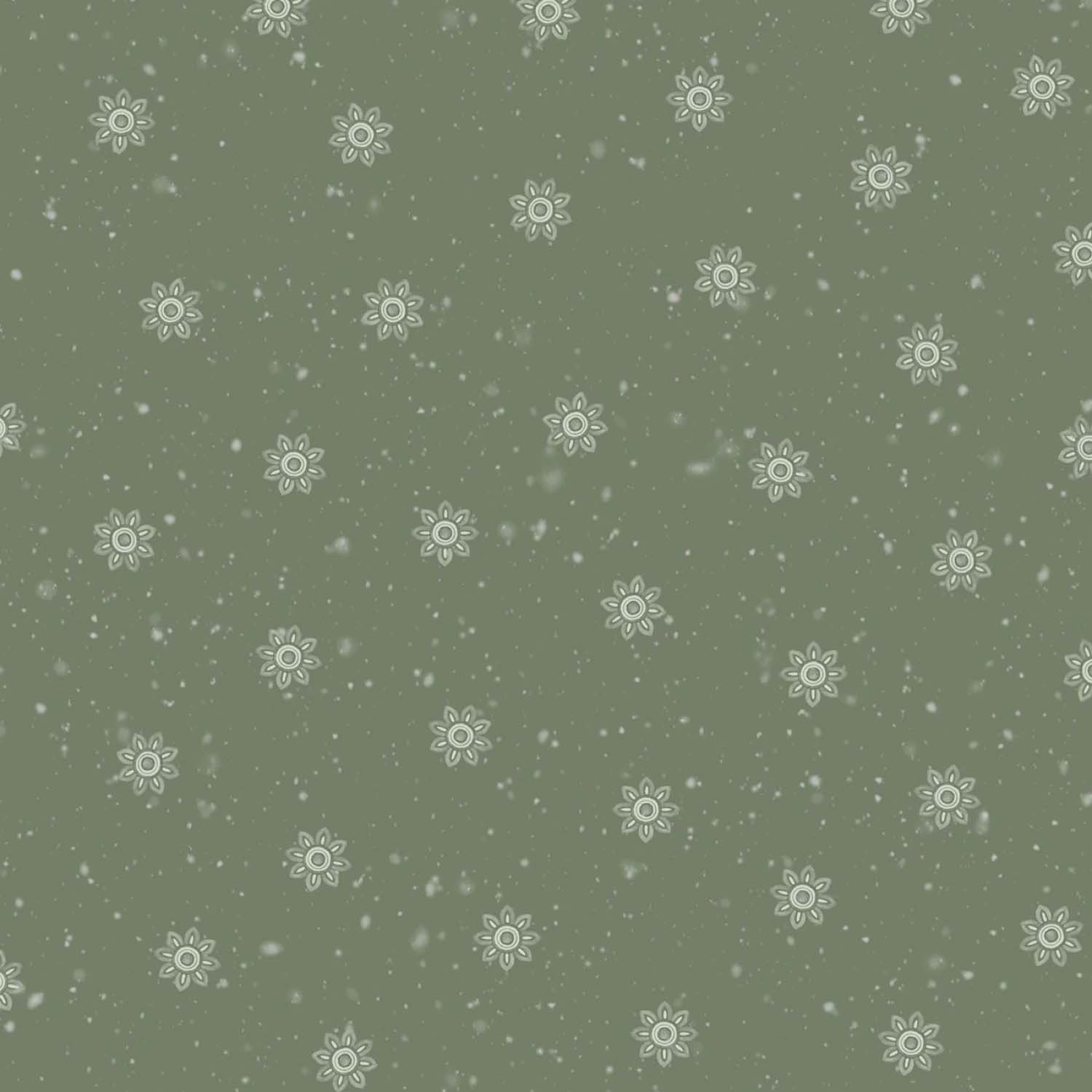 Tyg: Snowy Tonal Toss, Green - Woodland Whispers