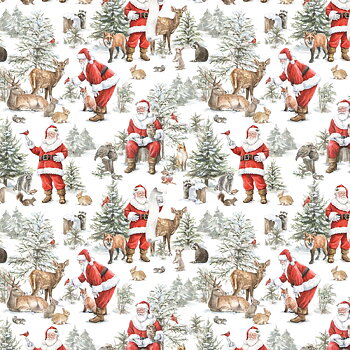 Tyg: Santa's Woodland - Woodland Whispers