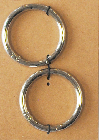 O-ring/Karbinhake - Nickel / Silver (38mm)