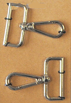 Karbinhake vridbar - Nickel / Silver (38mm)