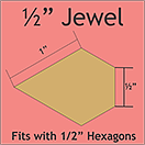 Pappersmall - ½" Jewel, 100st