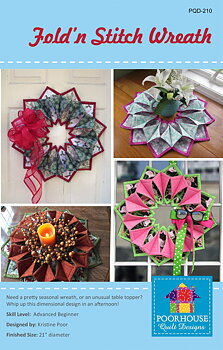 Mönster: Fold'n Stitch Wreath - Krans/Duk