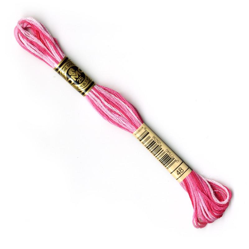DMC  Mouliné Broderigarn (melerat rosa)