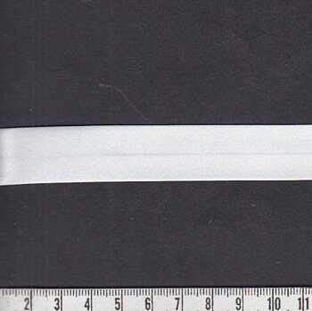Snedslåband - vit satin, 20 mm