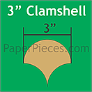 Pappersmall - 3" Clamshell, 30st