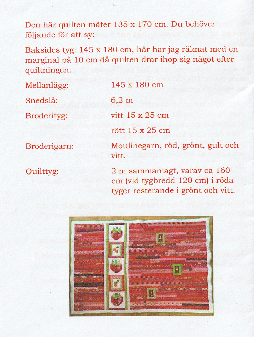 Mönster: Jordgubbsquilt - 3
