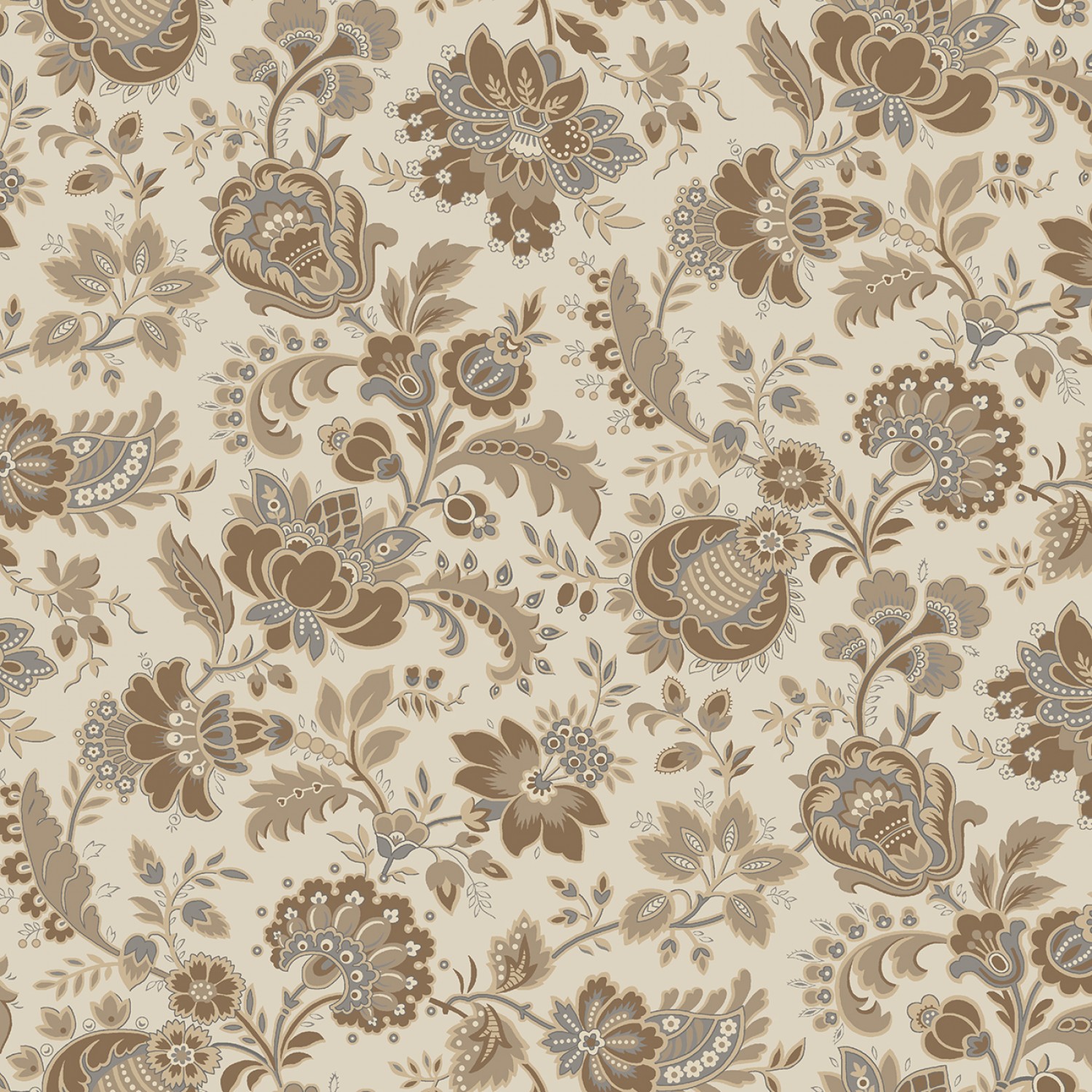 "Paper Petals" Cream Floral Style