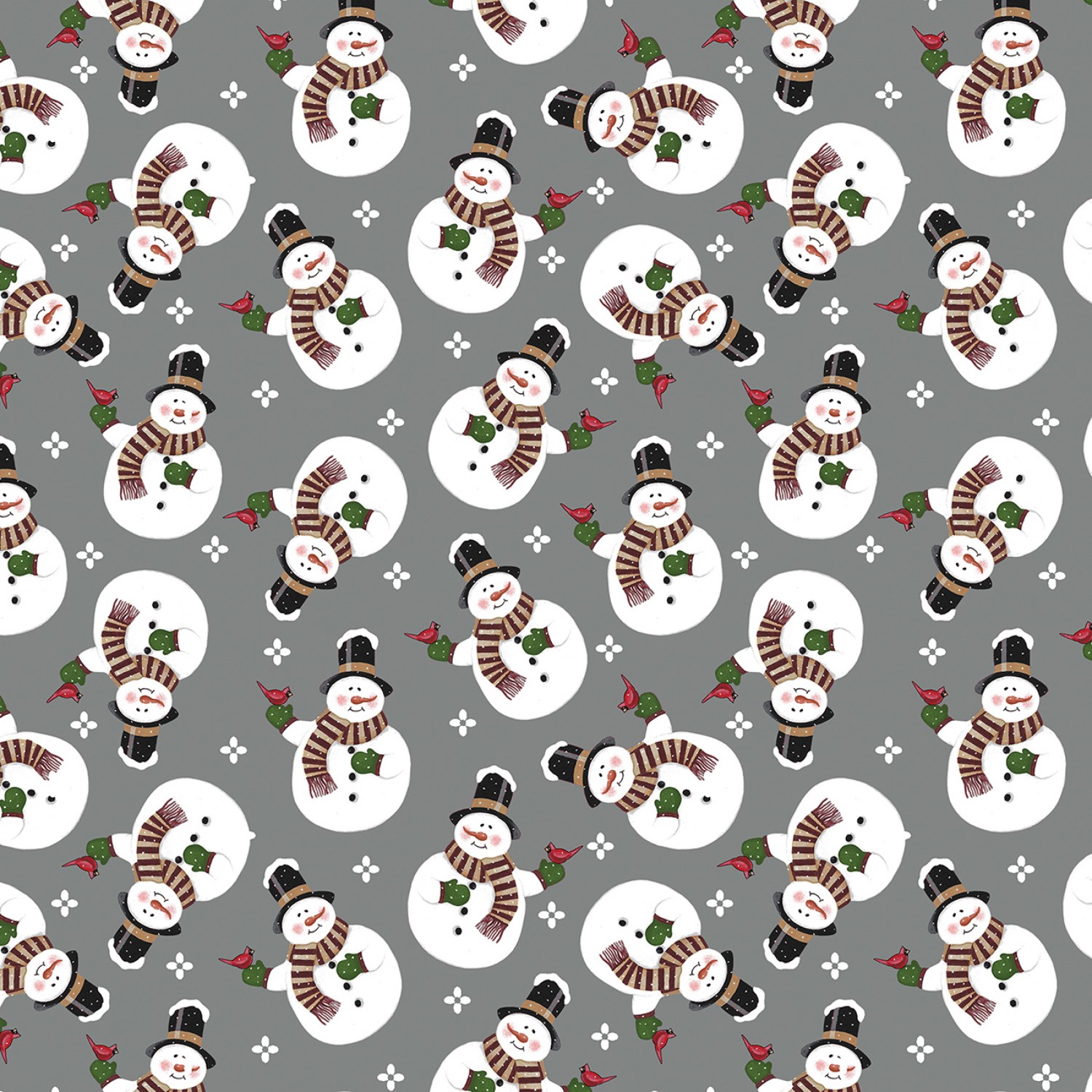 Grey Merry Snowman - Snögubbar grå (30 x 110 cm)