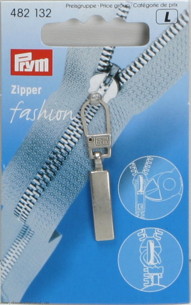 Dragkedjekläpp, silver - Prym - 2