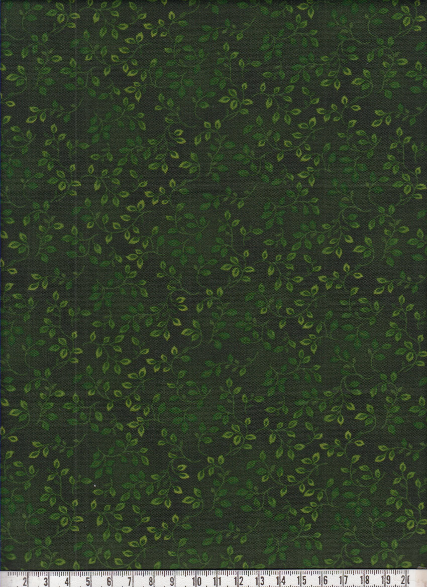 Tyg: Folio Forest Vines - Bladverk mörk skogsgrönt - 2
