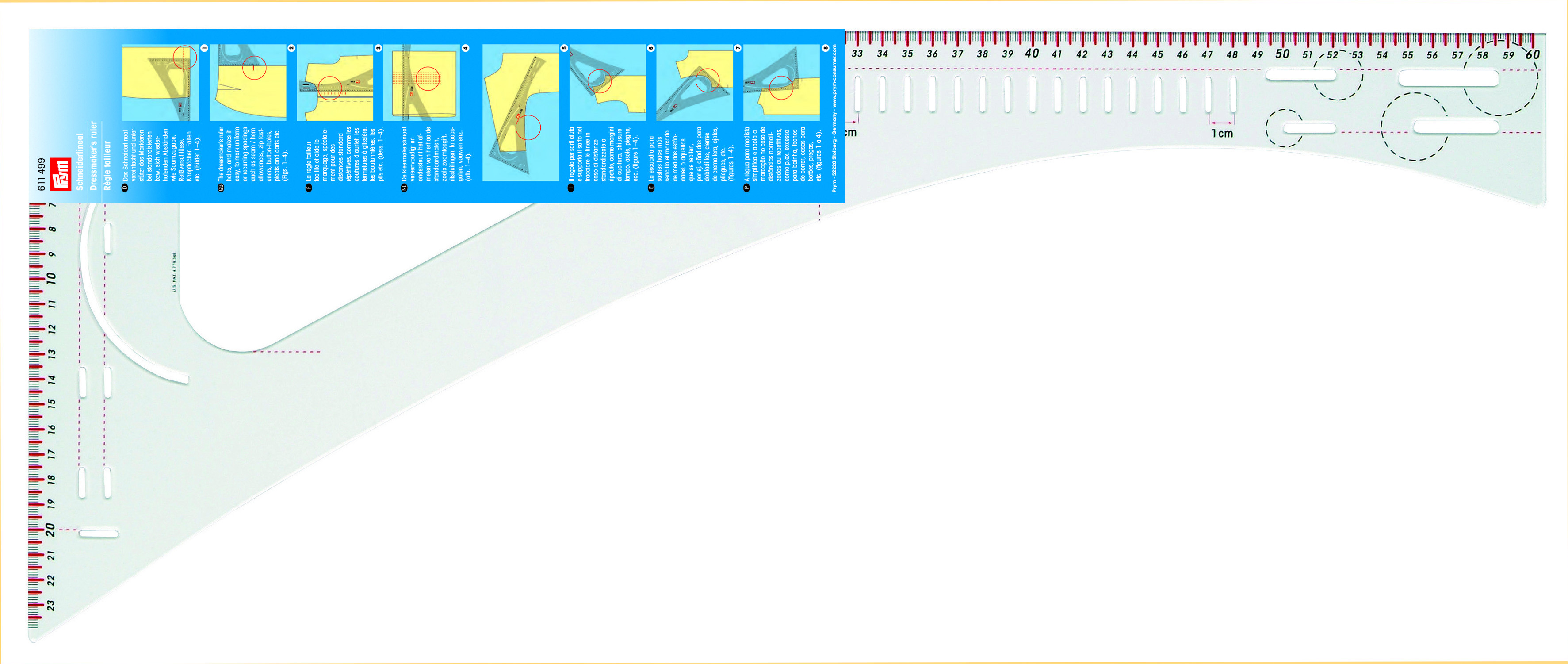 Skräddarlinjal - Dressmaker´ Ruler - 2