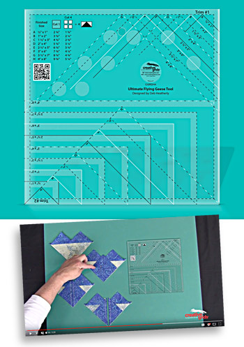  Linjal: Ultimate Flying Geese Tool - Creative Grids Non-Slip ruler - 2