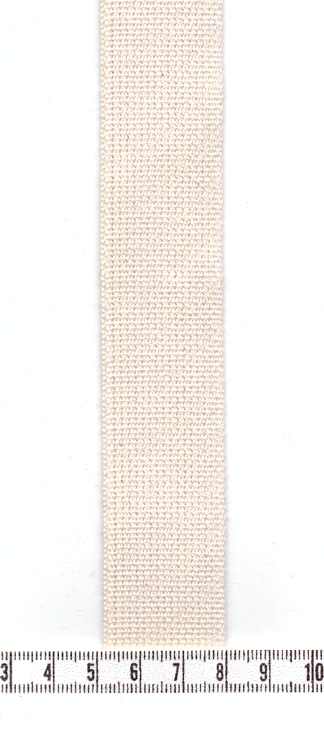 Väskband, Gjord - bomull, bredd 30 mm - Ecru (Metervara)