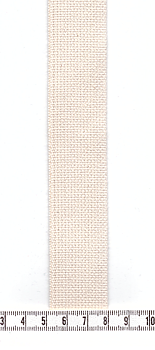 Väskband, Gjord - bomull, bredd 30 mm - Ecru (Metervara)