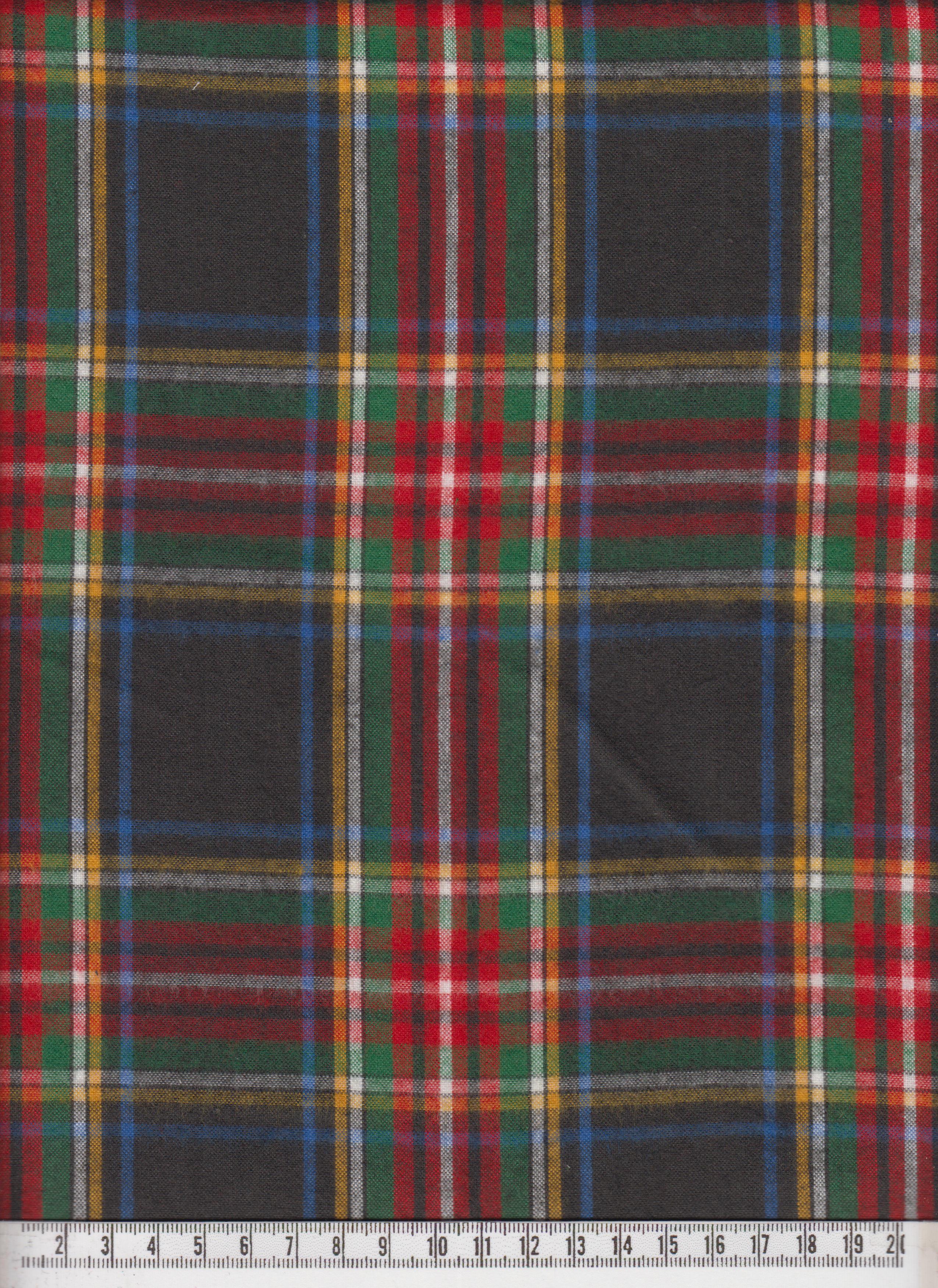 Plaids - Rutig, blå m.m. (borstad bomull)