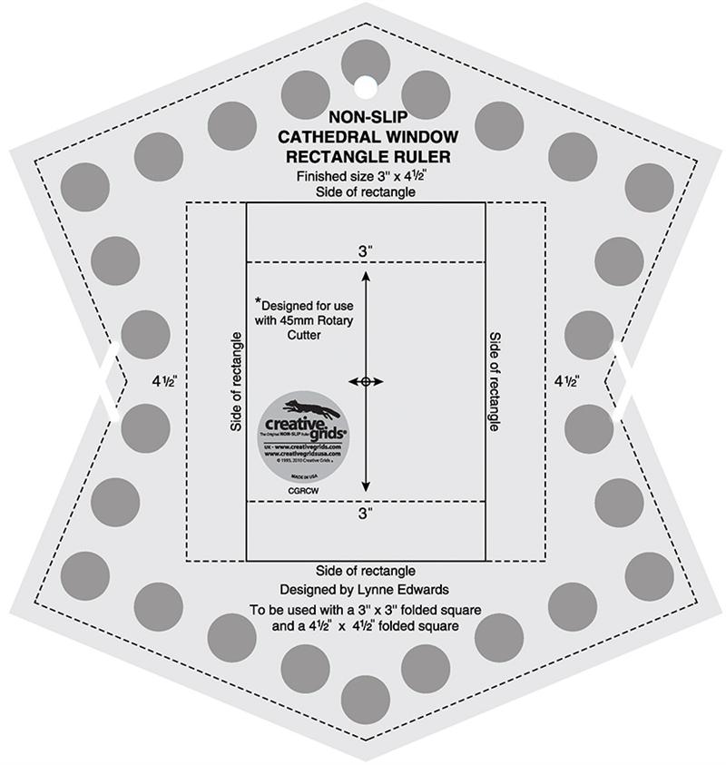 Creative Grids - Cathedral Window Rectangle Ruler - 2