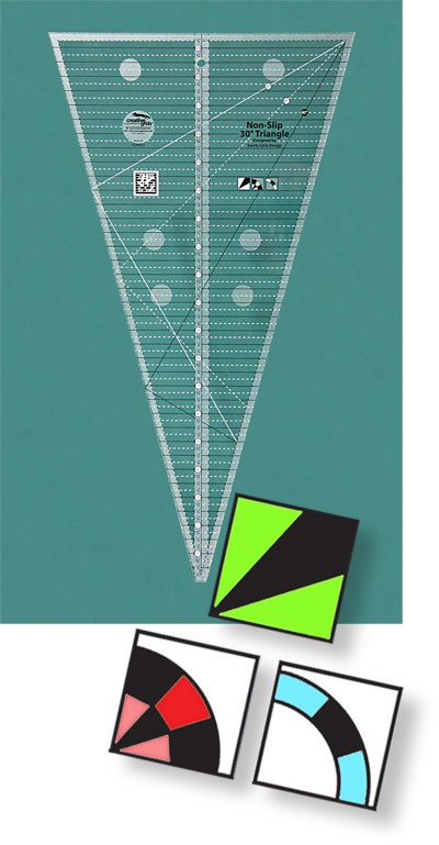 Creative Grids Non-Slip 30° Triangle Ruler