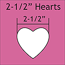 Pappersmall - 2-1/2" Hearts / Hjärtan, 25st