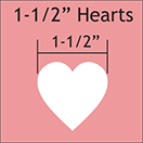 Pappersmall - 1-1/2" Hearts / Hjärtan, 25st