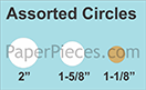 Pappersmall - Assorted Circles: 2" 1-5/8" and 1-1/8" Cirklar, 75st